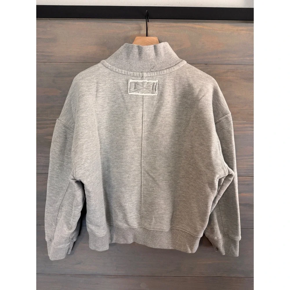 Free‎ People We The Free Timeless Pullover Heather Grey Mock Neck Sweatshirt XS